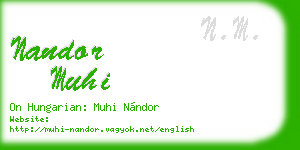 nandor muhi business card